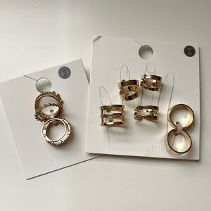 NWT Forever 21 minimalist and classy ring sets (2) bundle in gold